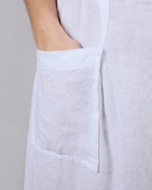 LIA 100% Linen White Long Skirt