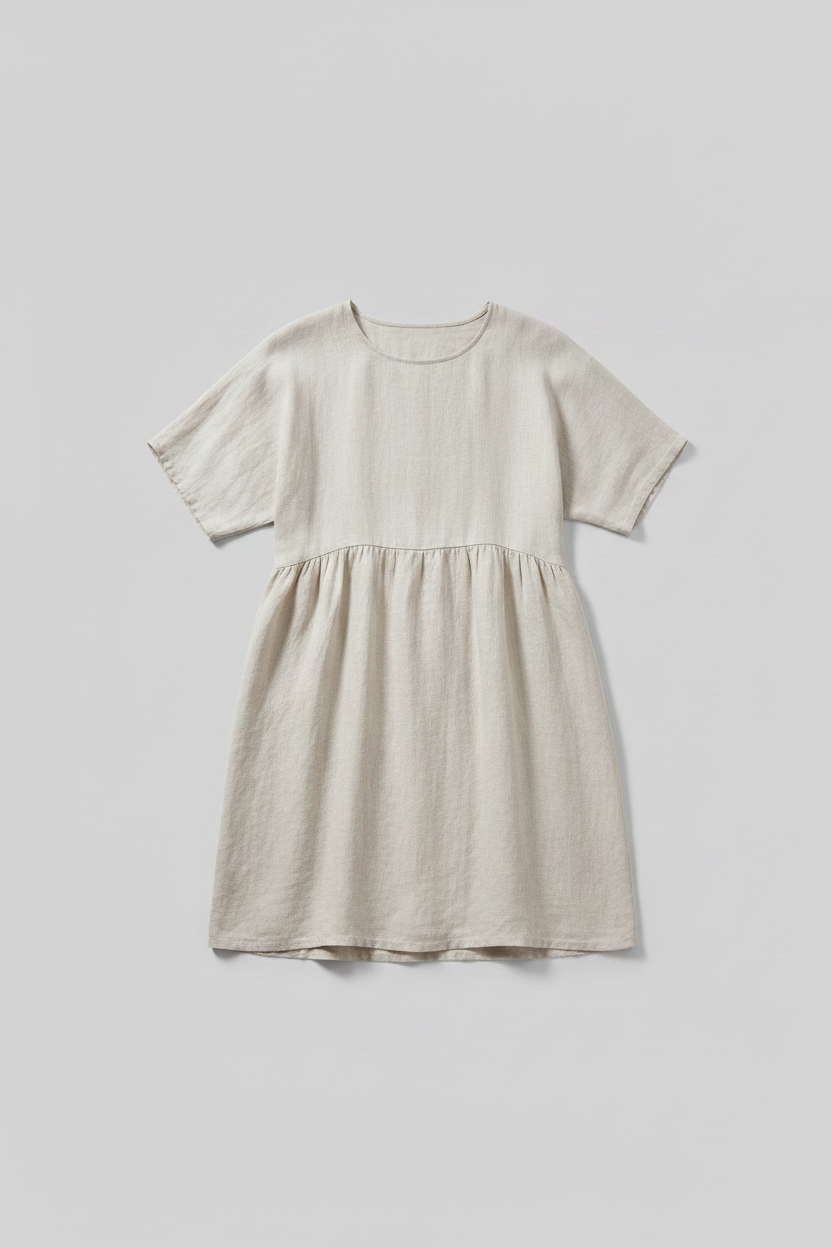 Vestido Boho Bolsillos 100% Lino CALA