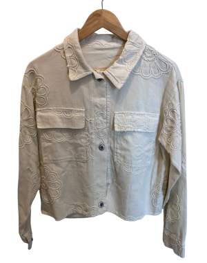 CHAQUETA BEIG BORDADA