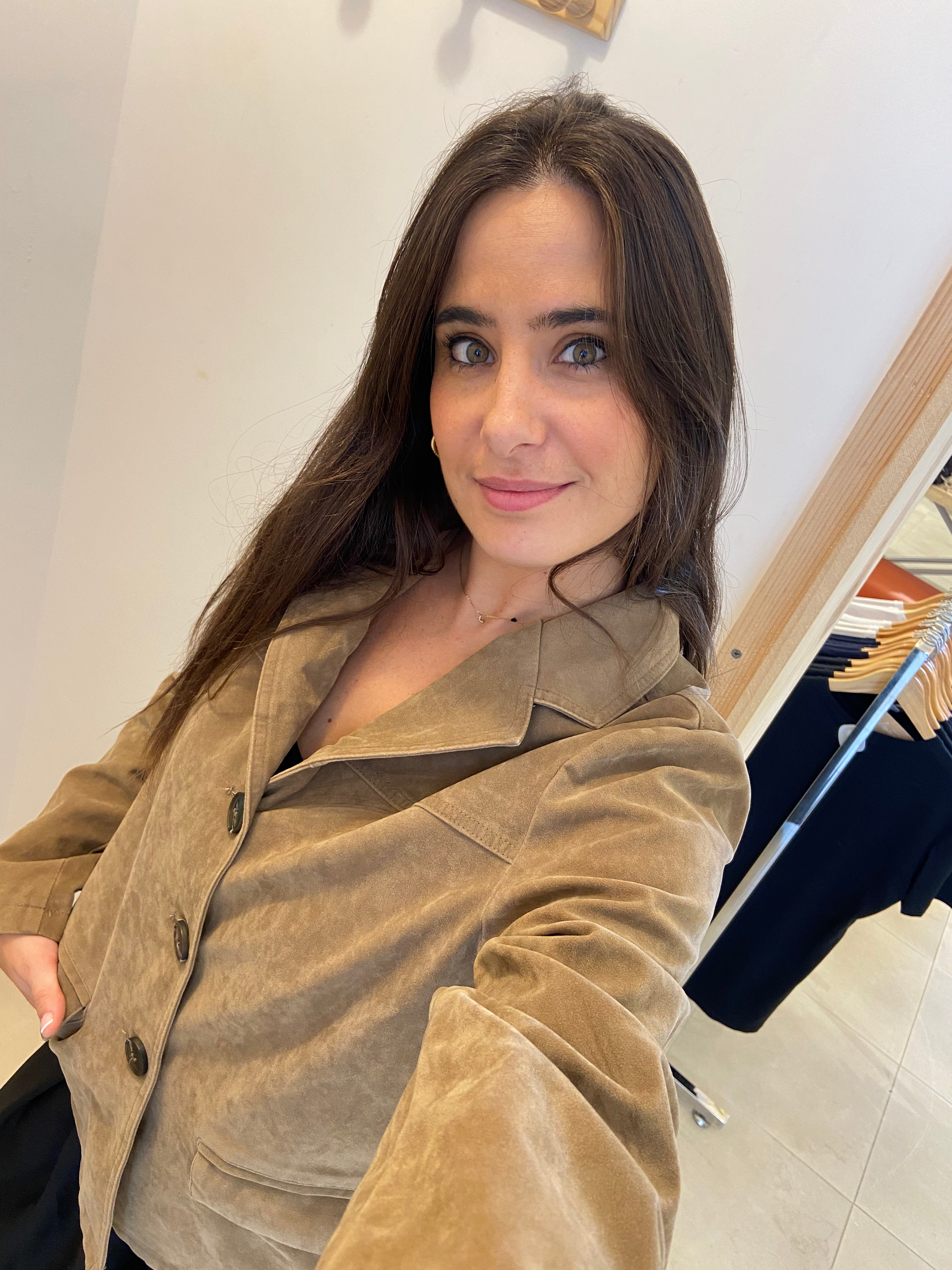 CHAQUETA AMERICANA SERRAJE CAMEL