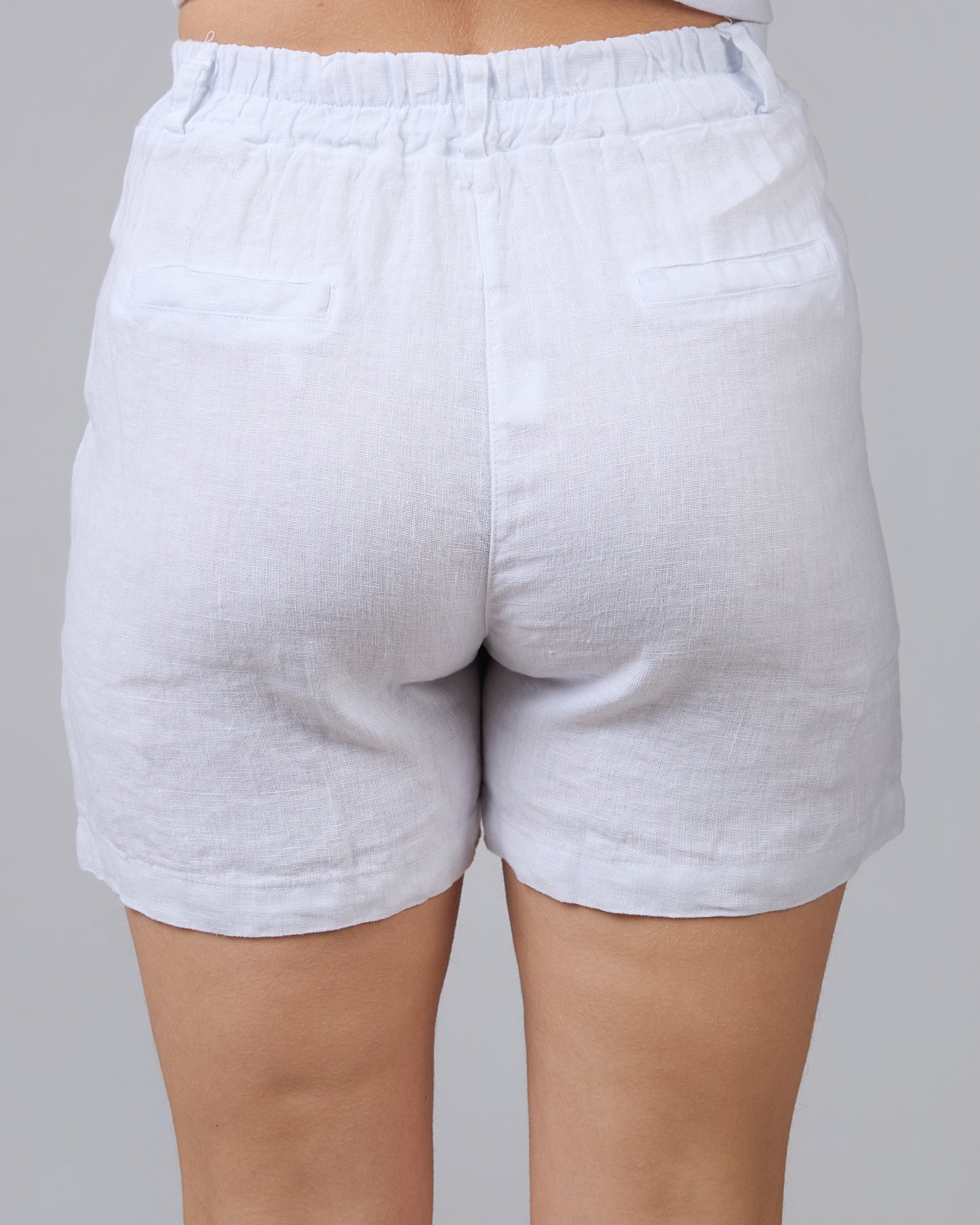 Chocolate Pleated Shorts 100% Linen NACRE