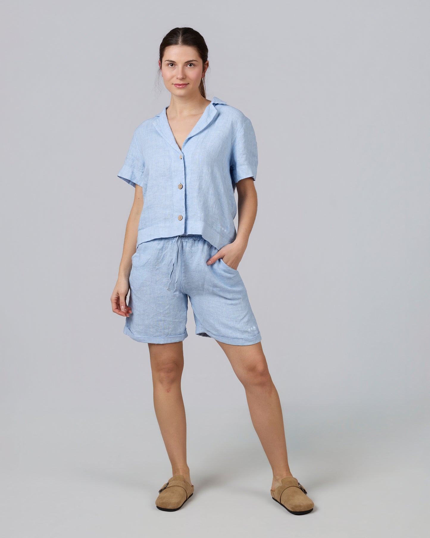 LUMEN 100% Linen Button-Down Shirt