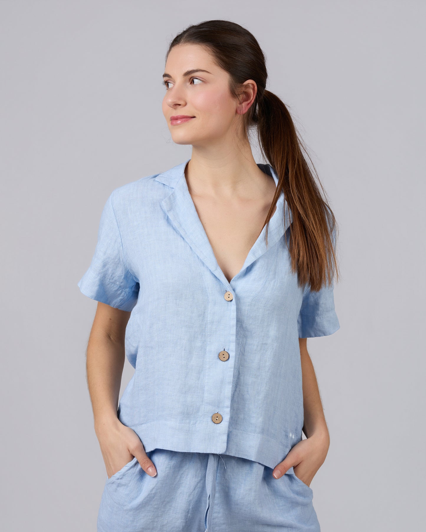 LUMEN 100% Linen Button-Down Shirt
