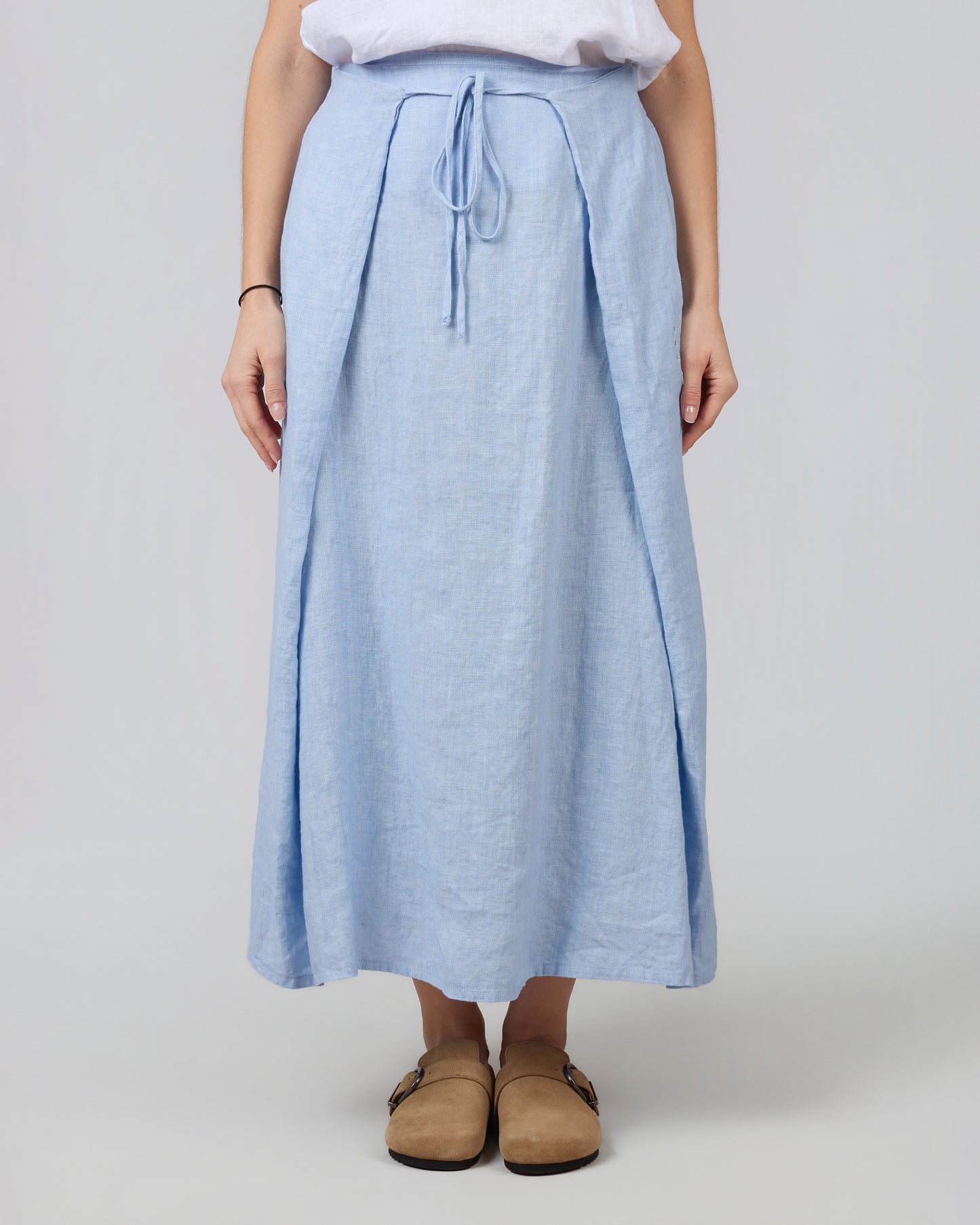 SKY 100% Linen Bow Skirt