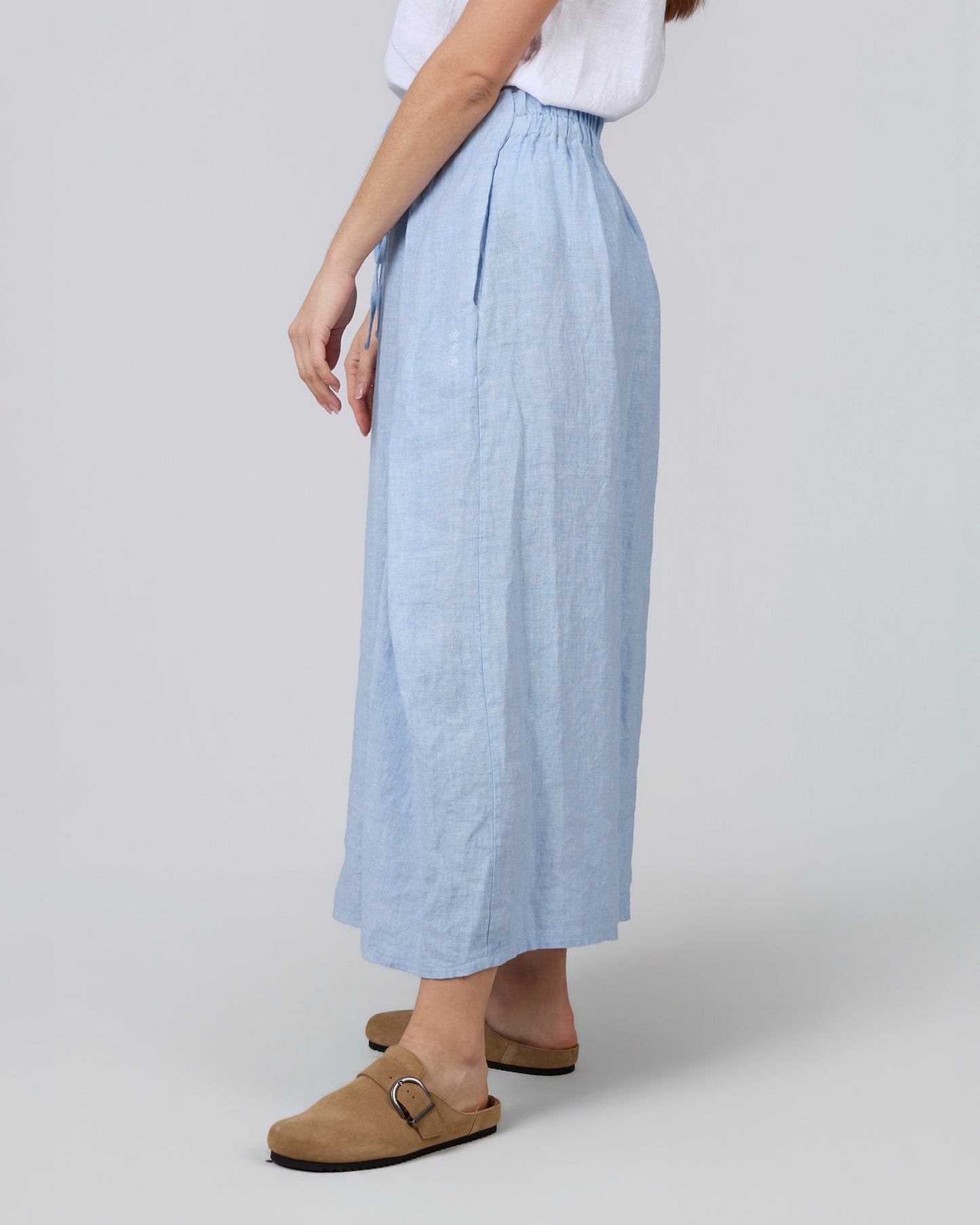 SKY 100% Linen Bow Skirt