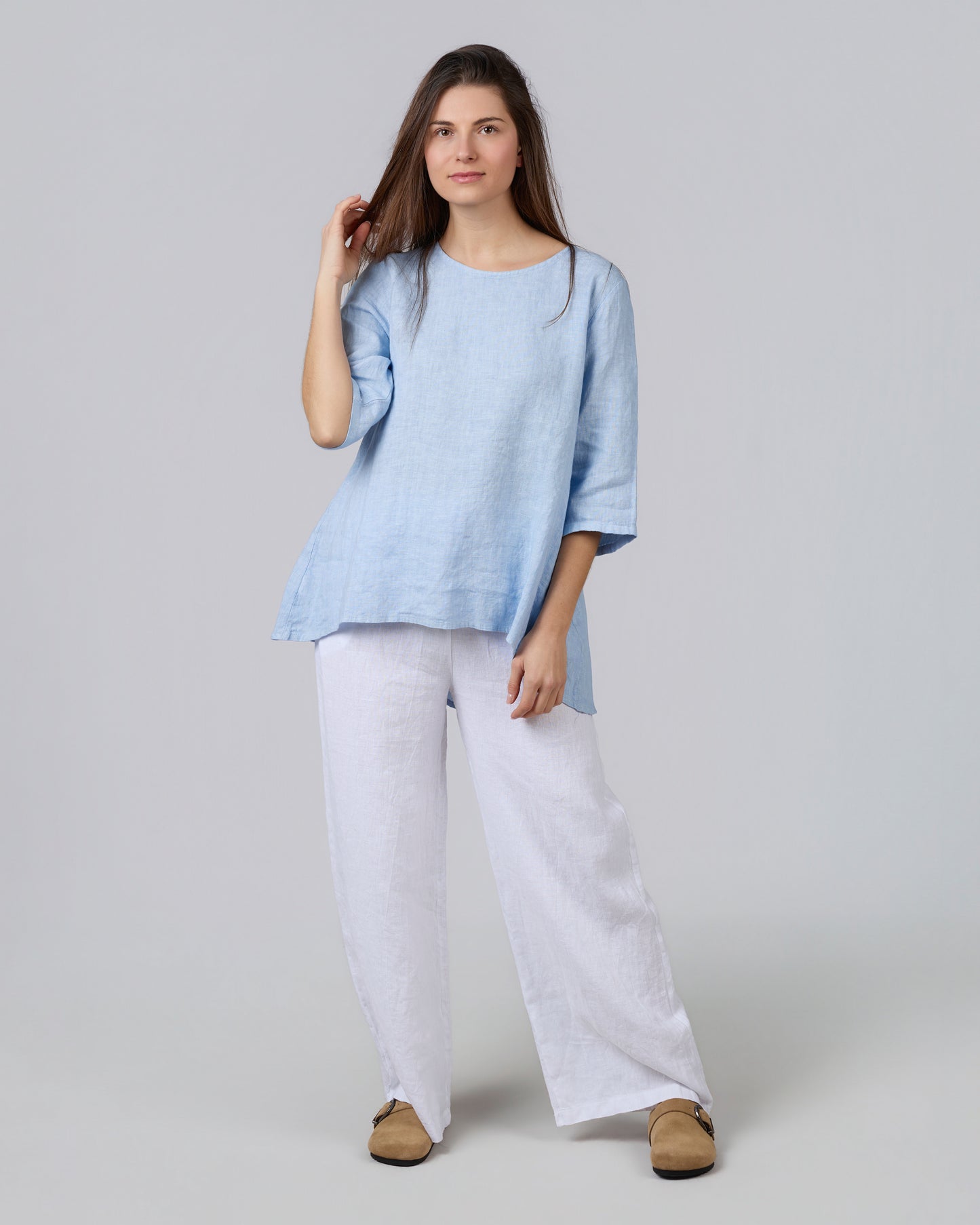 Mini Asymmetric Blouse 100% Linen WAVE