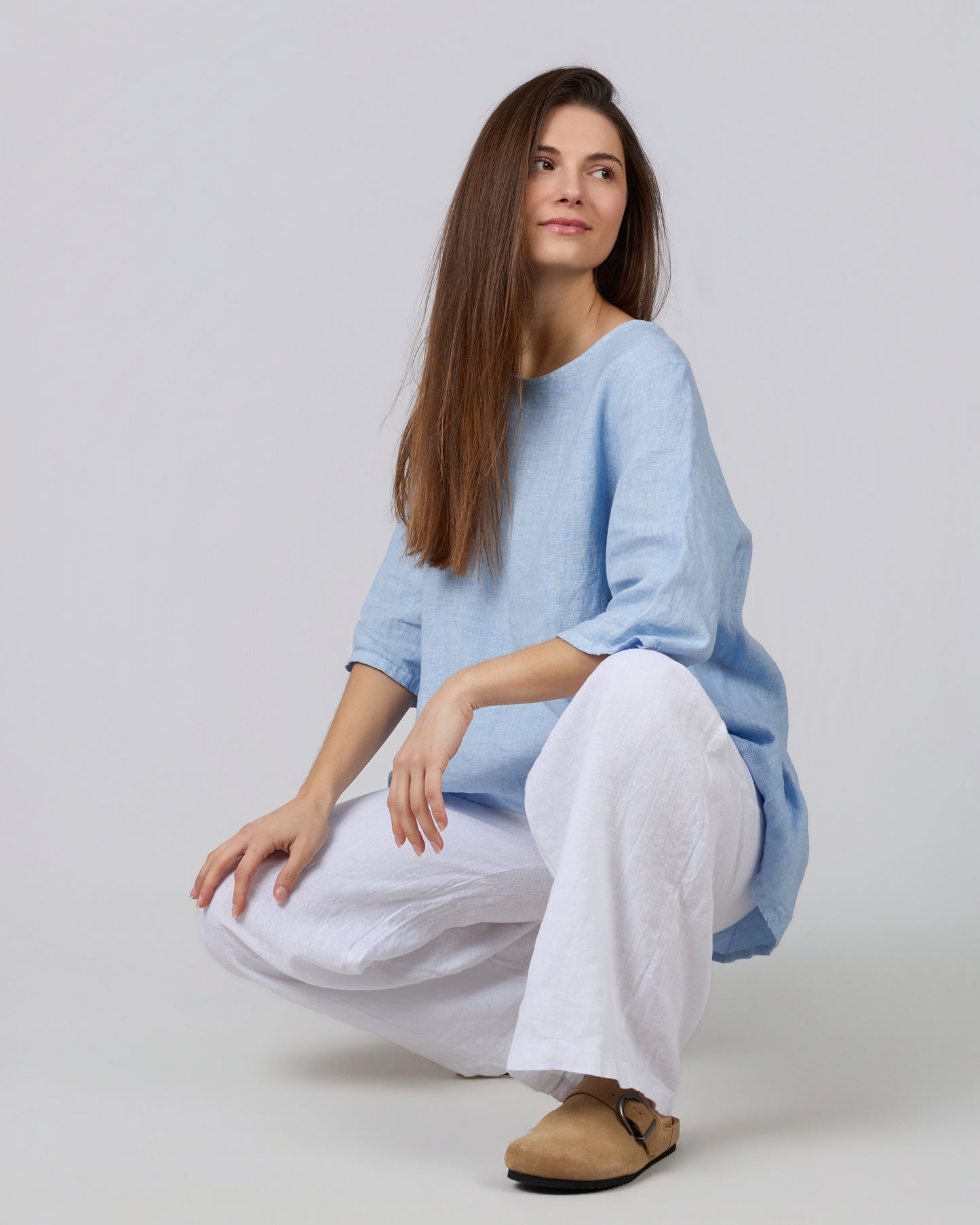 Mini Asymmetric Blouse 100% Linen WAVE