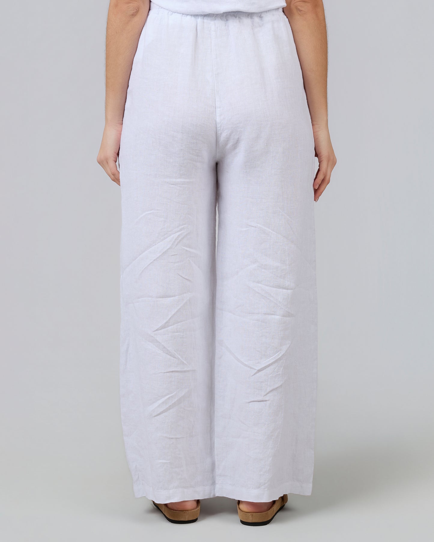 ORIGIN 100% Linen White Long Trousers