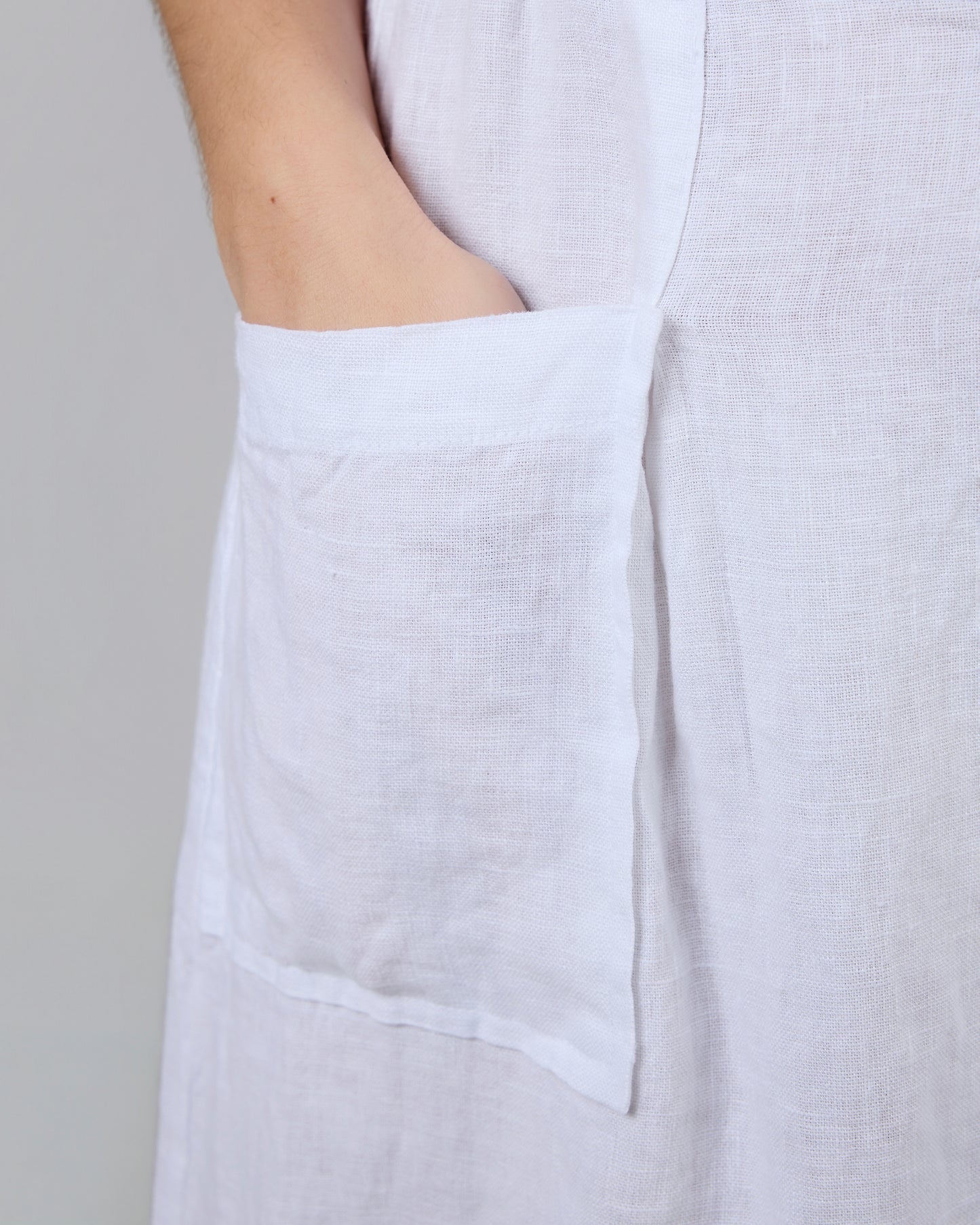 LIA 100% Linen White Long Skirt