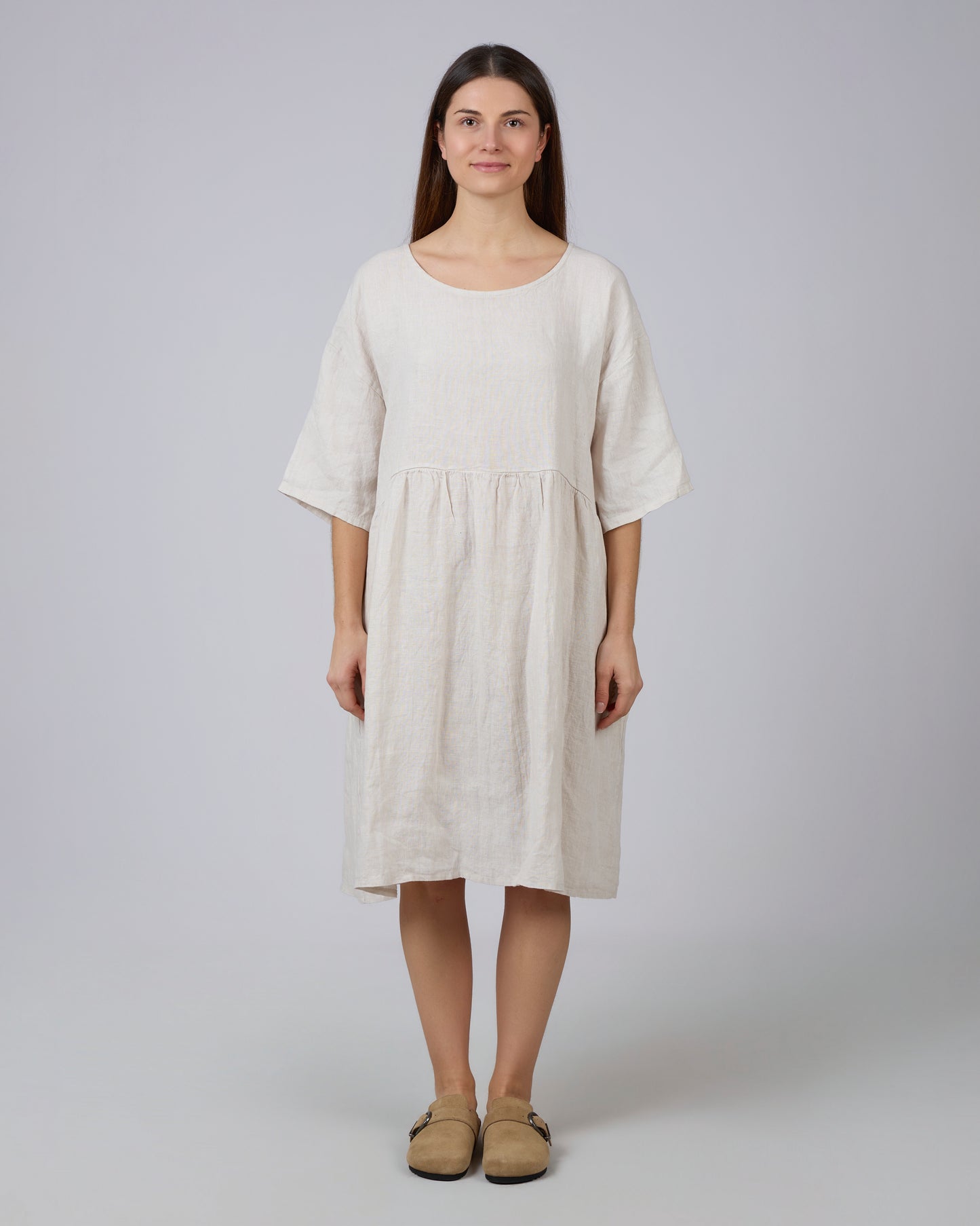 Boho Dress with Pockets, 100% Linen, CALA