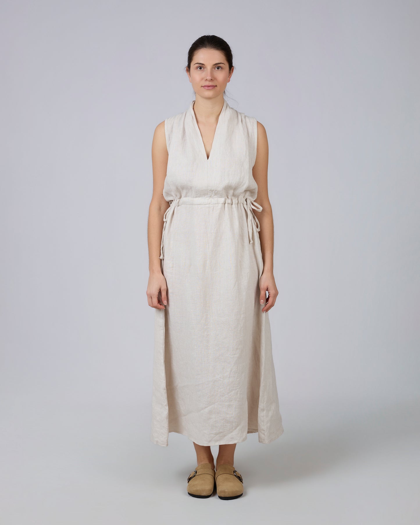 DUNE Long Dress with Ties, 100% Linen