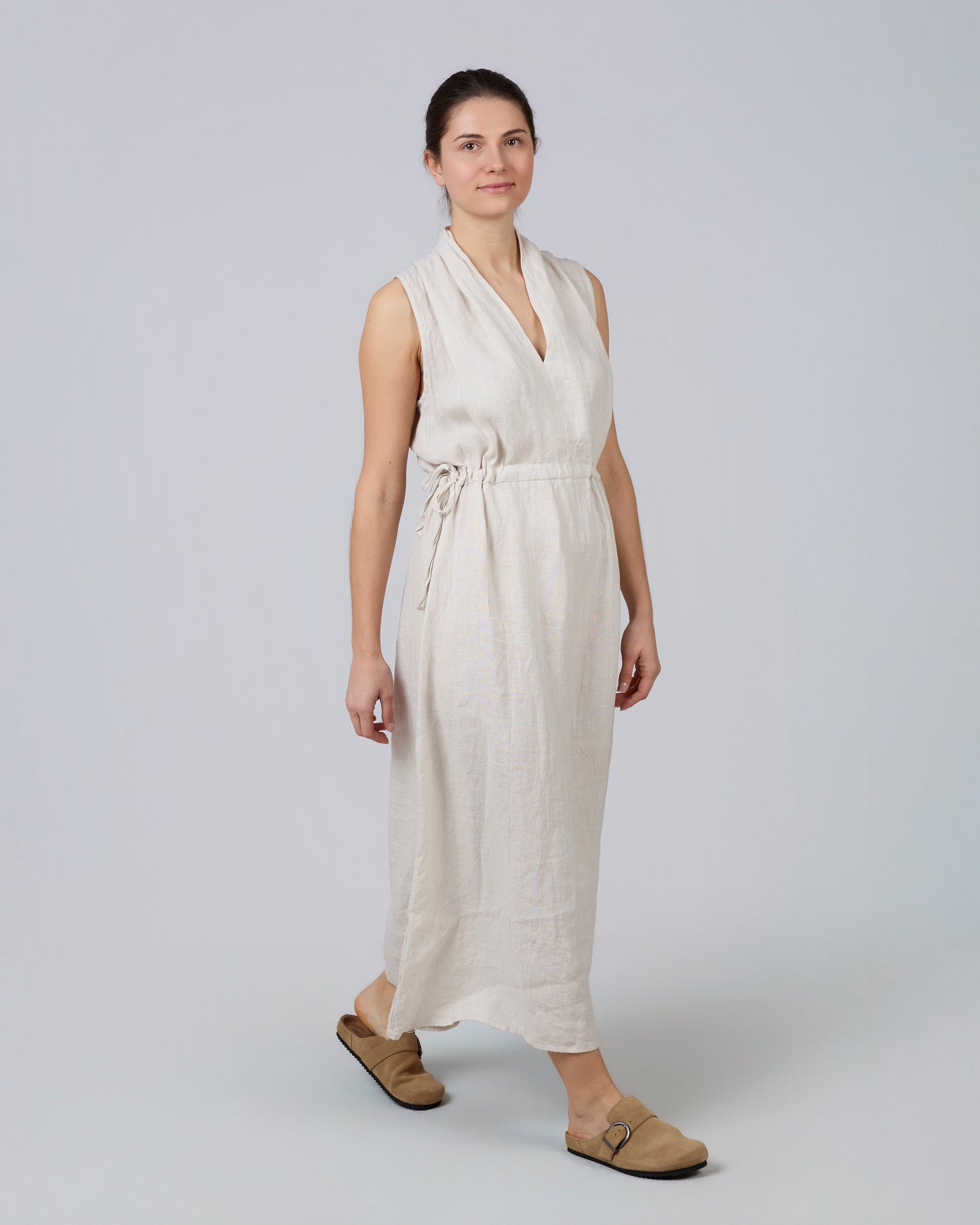DUNE Long Dress with Ties, 100% Linen
